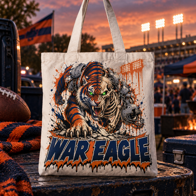 Auburn Undead Mascot Tote Bag