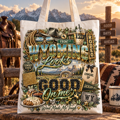 Wyoming Looks Good On Me Tote Bag